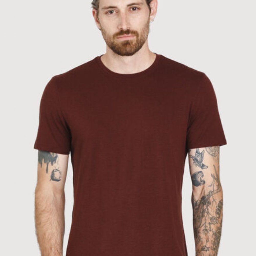 Kit & Ace Crew Tee in Cherrywood XS